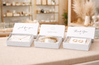 Matte White Cotton Filled Jewelry Gift Boxes Assorted Sizes Bulk Packaging