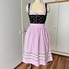 Country Line Button Front Floral German Oktoberfest Dirndl W apron Bavarian Folk