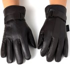 Alpine Swiss Mens Gloves Dressy Genuine Leather Warm Thermal Lined Wrist Strap