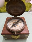 Antique Boy Scout Compass Maritime Nautical Direction Pocket Gift With Box  B