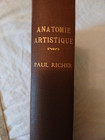 Vtg Anatomy Book Anatomie Artist Paul French  Richer Book Antique 