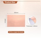 Conductive Copper Foil Sheets 300 X 200 X 0 08mm 10 Pcs