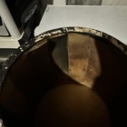 Antique 19th Century Chinese Wood Barrel Drum  Animal Skin Hide 25x25 Fantastic