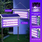 Solar Bug Zapper Outdoor 4500v Mosquito Fly Trap Insect Killer For Backyard Us