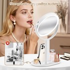 Momokuba Makeup Mirror With Lights 20x Magnifying Height Adjustable
