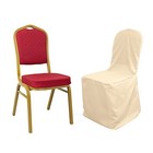 10 Beige Polyester Banquet Chair Covers Wedding Party Dinner Decorations Sale