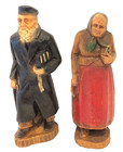 Vintage Jewish Couple Bubbie   Rabbi Going To Synagogue Judaism Hebrew Judaica