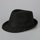 Classic Felt Fedora Hat For Men  Timelessly One Size Black Tweed Pattern
