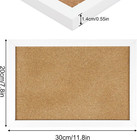 Cork Board Bulletin Board 12 X 7 8 In White Frame For Office Or Home Decor