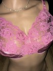 Vtg Lilyette 9603 Fullfigure Pink Partial Lace Cup Uw Bra 38d Made In Columbia