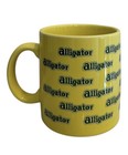 Vtg Rare Ghc 80   s Preppy Alligator Yellow Ceramic Coffee Mug Lacoste Izod Green