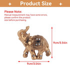Small Elephant Figurines With Trunk Up  Small Golden Elephant Statue Good Lucky