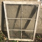 Antique Vintage 6 Panels Window Glass Wood Frame