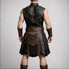 Leather Celtic Kilt For Men   Irish Traditional Warrior  medieval Scottish