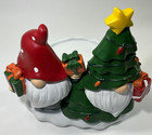 Yankee Candle Gnome Trees Gifts Resin Candle Holder Festive Christmas Nib