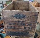 Antique Austin  6 Blasting Cap Wood Shipping Crate Box Mining Anthracite Coal