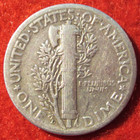 1944 D Mercury Silver Dime - Circulated  - Actual Coin H89