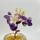 Gemstone Tree Amethyst   Citrine - Handmade In Glass  Feng Shui 7x4cm