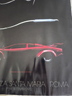 Vintage 1982 Lamborghini Countach Expo Piazza Roma Original Car Poster 24x30