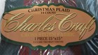 Christmas Plaid Cross Stitch Fabric 14 Count  15 x15   Red green Vintage 3 Nip