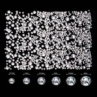 2000 Pieces Flat Back Gems Rhinestones 6 Sizes  1 5-6 Mm  Round Crystal With    