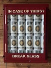 1992 Vintage Miller Lite Beer In Case Of Thirst Break Glass Lighted Bar Sign