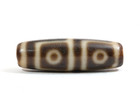 Tibetan 4 Eyes Dzi Bead Agate Amulet  Vintage Hand Made In Taiwan