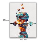 Fitness Girl Watercolor Poster Canvas Wall Art For Home bedroom gym Decor - B   