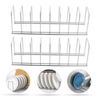  2 Pcs Bowl Rack Disc Cabinet Organizers For Dishes Holder Storage Chopping Tray