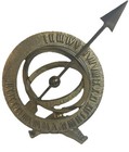 Vintage Antique Brass Armillary Sphere On Brass Base  Engraved 