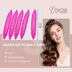 9pcs Satin Sponge Curlers - Soft Sleep In Hair Rollers  No Heat  Heatless