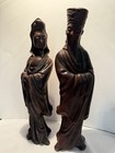 Pair Of 13    Ceramic Chinese Figurines Guan Yin   Lu Dongbin     Buddhist Statue