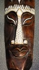 Hand Carved Tiki Turtle Tribal Mask Coconut Wood Bahamas Wall Decor Art 20 