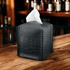 Premium Tissue Box Cover - Crocodile Leather Design