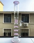 16  Heavy Pink Glass Bong Hookahs Honeycomb Percolator Water Pipe For Smoking