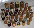 Vintage Wooden Thread 38 Spools With without Thread Belding Coats Lily Talon
