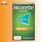 Nicorette Gum 2mg Fruitfusion Suger Free 105pieces-pack Of 12