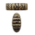 Fuchi   Kashira Owari  traditional Japanese Patterns   Antique Sword Fitting