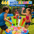 444 Water Balloons With Hose Nozzle Outdoor Summer Pool Party Backyard Toy Set