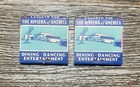 Matchbook Old Vintage Riviera Club Fort Lee Bar Antique 2 Lot Matches Full   Not