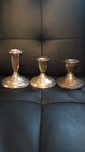 Scrap Or Use Sterling Weighted Candle Holders Lot Of 3  Mismatched 