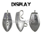 10 50pcs Fishing Sinkers 7g 10g 14g 20g Ship Shape Jig Head Bullet Weights