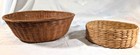 Lot Of 2 Antique   Vintage Woven Baskets Rattan   Palm Leaf Boho Folk Art