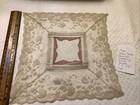 1760    vtg Antique 1926 Silk Bridal Net Lace Orchid Handkerchief Wedding Provenen