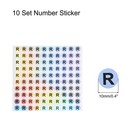 10 Sheet Capital Letter Stickers Alphabet R Round Self-adhesive Letter Labels
