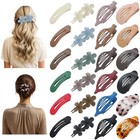 24 Pcs Flat Hair Clips Set - Large French Claw Clips For Thick   Thin Hair  Stro