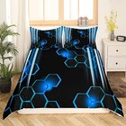 Honeycomb Bedding Set For Girls Boys Kids Twin Size Modern Geometry Hexagon 