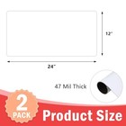2 Pack Blank Magnets  24  X 12  Rounded Corners Magnetic Signs 24 x12 -2 Pack