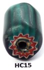 Old Teal Green Centerpiece 6 Layer Chevron African Trade Bead Hc15  Read  Bg 33