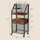 Wheels - Utility Storage Cart With Drawers For Office  Home  Classroom